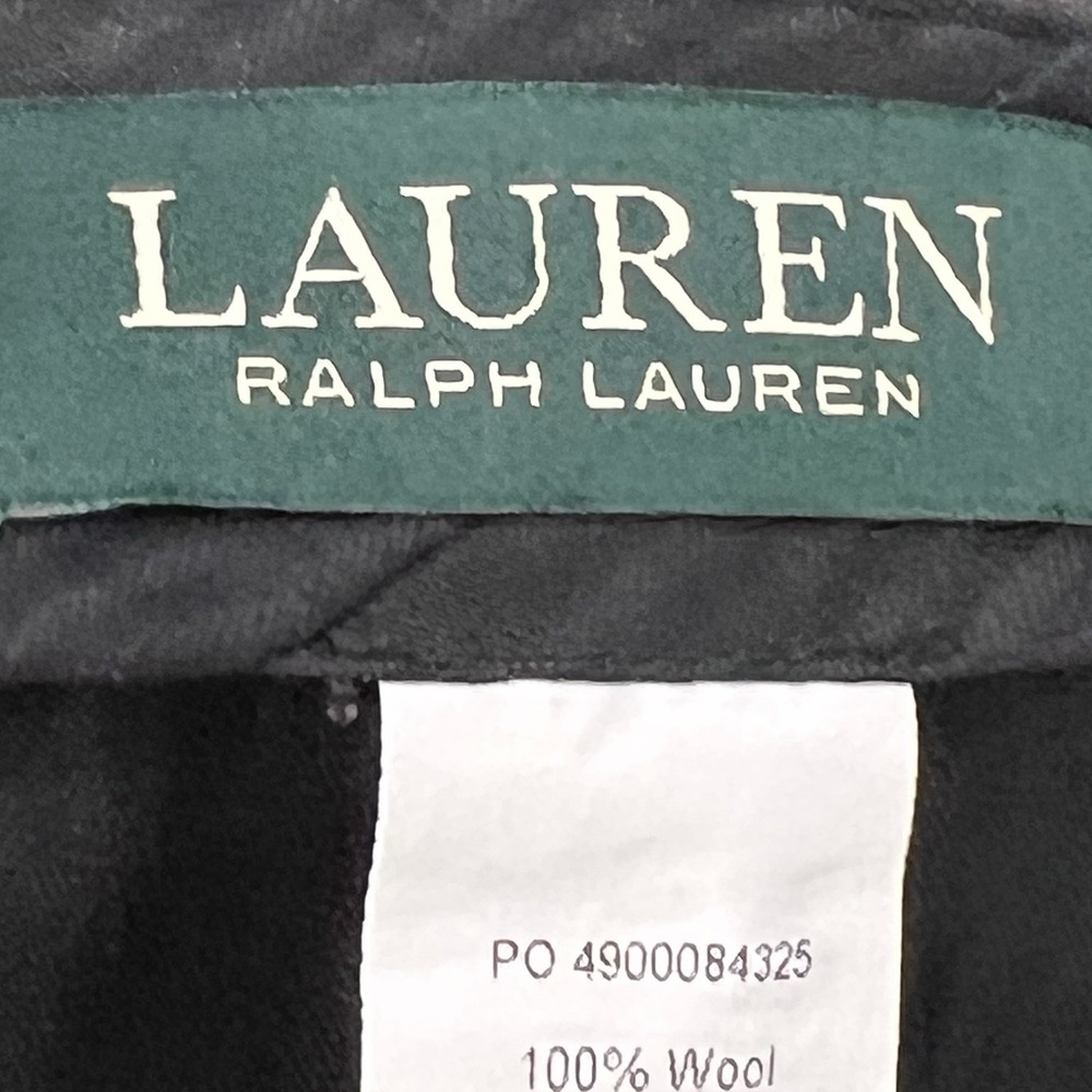 Lauren Ralph Lauren Men's Black Flat Front Dress Pants 36x32 100% Wool - Picture 2 of 11
